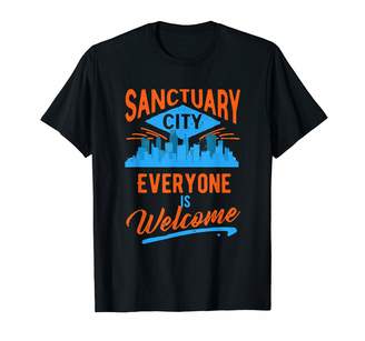 Sanctuary Cute City Gifts City Everyone Is Welcome | Immigration Safety T-Shirt