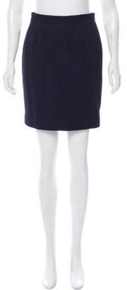 Chanel Wool Mini Skirt Black Wool Mini Skirt