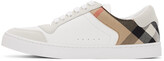 Thumbnail for your product : Burberry White Check Reeth Sneakers