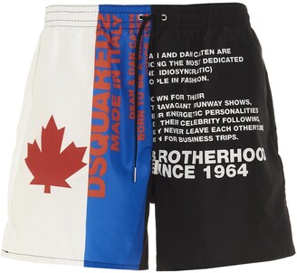 DSQUARED2 Patchwork Print Swimming Trunks