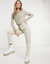Thumbnail for your product : Cotton On Cotton:On long sleeve polo shirt in grey