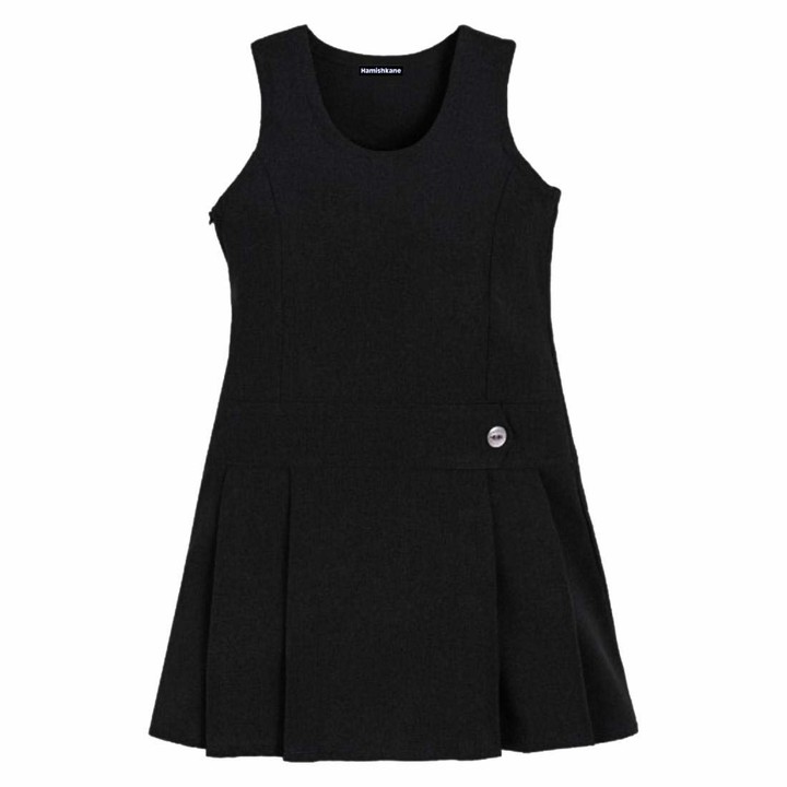 Hamishkane New Girls 4 Pleat One Button Front Sleeveless Pinafore Kids