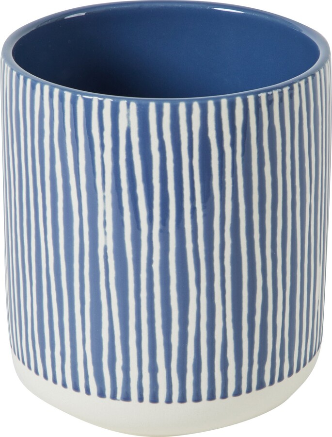 Dunelm Coastal Navy Blue Kitchen Utensil Jar Blue and White ShopStyle