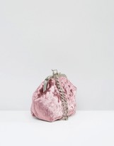 Thumbnail for your product : Missguided Velvet Clutch Bag with Chain Handle