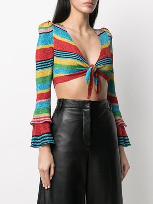 Moschino Pre-Owned 1990 Striped Crop Top
