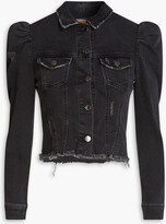 Thumbnail for your product : retrofete Cropped frayed denim jacket