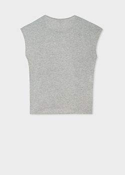 Paul Smith Women's Grey Sleeveless T-Shirt With 'Fairground' Print