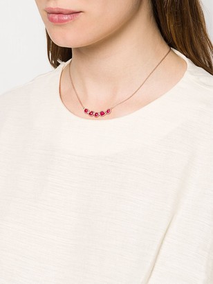 Monica Vinader Siren Mini Nugget Cluster Pink Quartz necklace