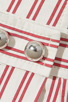 Thumbnail for your product : Jason Wu Wrap-effect Striped Poplin Dress
