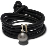 Thumbnail for your product : Mizuki 14kt Gold Diamond Pearl Wrap Bracelet