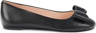 Kate Spade Nora Bow Leather Ballet Flats