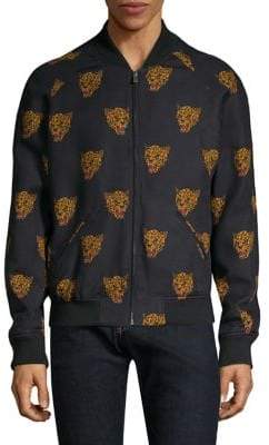 The Kooples Leopard-Print Bomber Jacket