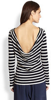 Thumbnail for your product : Rag and Bone 3856 Rag & Bone Linda Striped Cowl Back Pullover