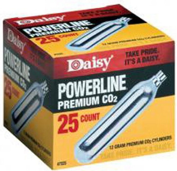Daisy CO2 Cylinders 12g 25 Count for Air Pistols and Rifles