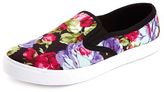 Thumbnail for your product : Charlotte Russe Floral Print Canvas Slip-On Sneakers