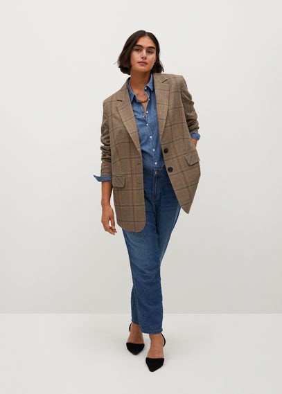 plus size dark denim shirt