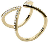 Thumbnail for your product : Michael Kors Gold Tone and Crystal Open Arrow Ring