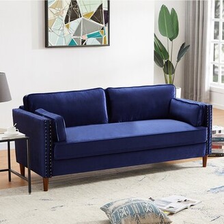 Red Barrel Studio Amalle 73 2 Velvet Square Arm Sofa Shopstyle