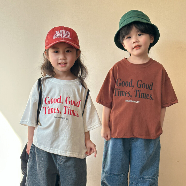 YBFSKID Summer Children Short Sleeve T-Shirt 2025 Fashion Letter Children Tees Cotton Kids Girl Outfit 1-8Y Brother And Sisters Clothes