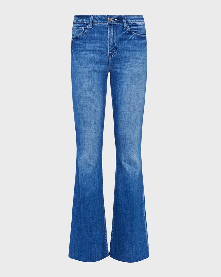 L'Agence Sera High Rise Sneaker Flare Jeans