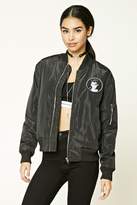 Thumbnail for your product : Forever 21 Cry Baby Patched Bomber Jacket