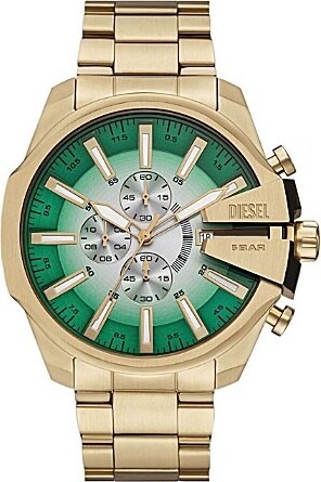 Men's Mega Chief Slim Quartz Chronograph Gold Tone Stainless Steel Bracelet Watch