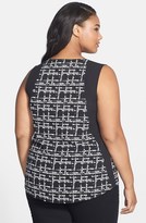 Thumbnail for your product : Sejour Soft Crepe V-Neck Shell (Plus Size)