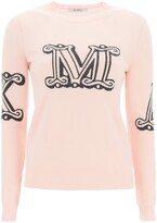 Thumbnail for your product : Max Mara CANNES SWEATER WITH M LOGO L Pink,Black Cashmere
