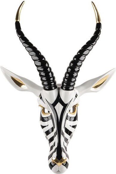Lladro Antelope Mask in Black