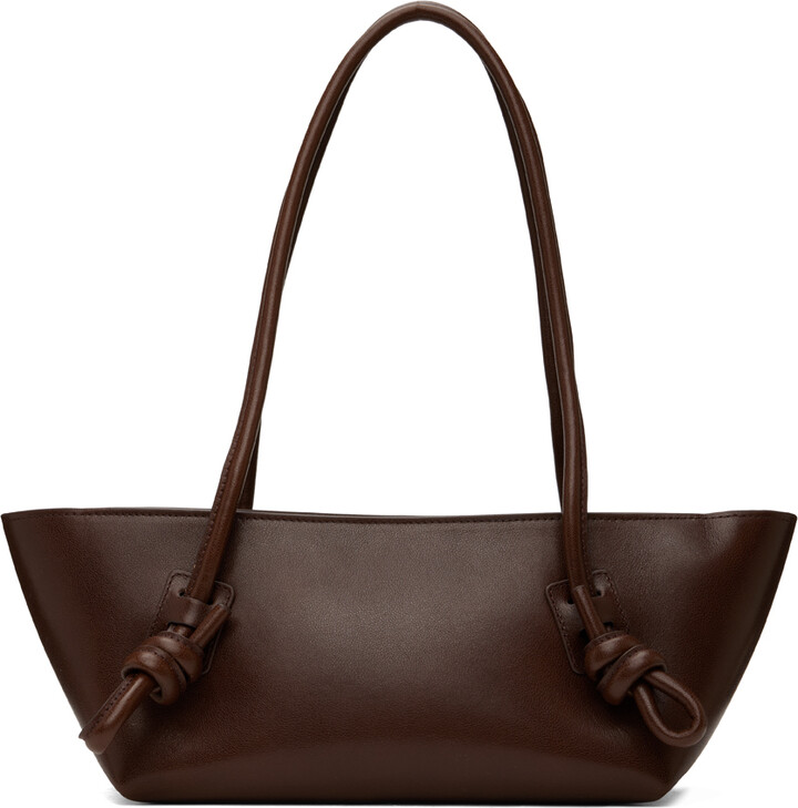 HEREU- Bombon Braided Handle Leather Handbag- Woman- Uni - Brown