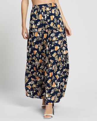 Seven Wonders - Women's Navy Maxi skirts - Elena Maxi Skirt - Size One Size, 10 at The Iconic