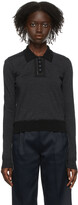 Thumbnail for your product : Maison Margiela Grey & Black Wool Colorblock Polo