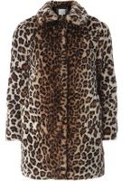 Dorothy Perkins Womens Petite Leopard Faux Fur Coat