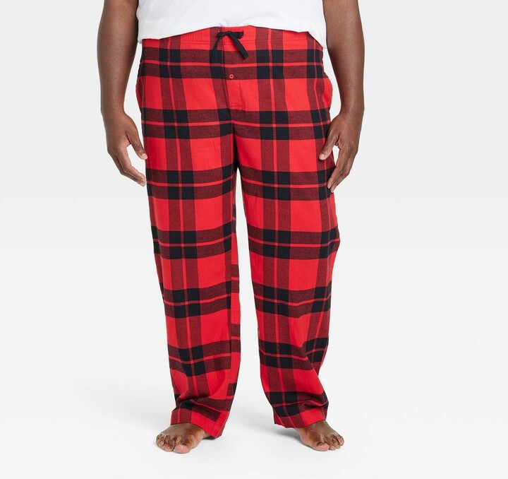 Men's Big & Tall Plaid Flannel Pajama Pants Goodfellow & Co™ Dark