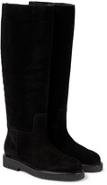 Thumbnail for your product : LEGRES Suede and shearling riding boots