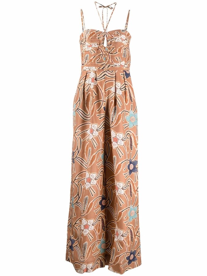 Silk Printed Jumpsuit | Shop the world's largest collection of 
