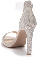 Thumbnail for your product : Wild Diva Lounge Ayala Embellished Clear Ankle Strap Sandal
