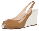 Thumbnail for your product : Christian Louboutin Patent Leather Slingback Wedges