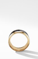 Thumbnail for your product : David Yurman Beveled Band Ring in 18K Yellow Gold with Black Titanium