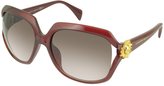 Thumbnail for your product : Alexander McQueen AMQ 4244/S Sun Skull Squared Red Sunglasses