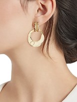 Thumbnail for your product : Akola Braided Raffia Golden Link Front-Facing Hoop Earrings