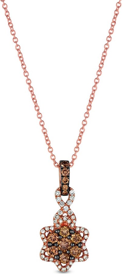 LeVian 14K Rose Gold 0.56 Ct. Tw. Diamond Pendant Necklace
