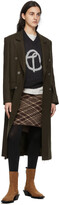 Thumbnail for your product : TheOpen Product Brown Knit Hook Check Skirt