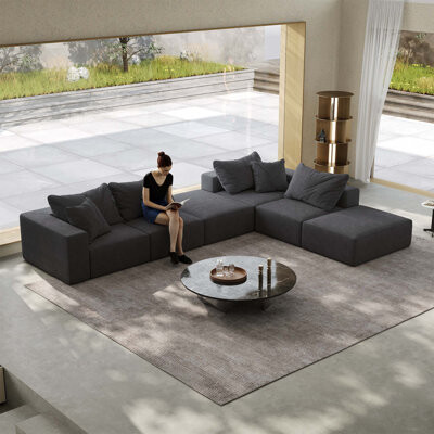 Hokku Designs Comfortable and Versatile Oversized Modular Sofa for Living Room and Bedroom, Elevating Home Decor with Flexibility and Luxury