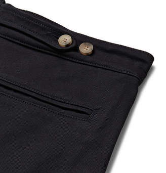 Holiday Boileau Pleated Cotton-Twill Shorts