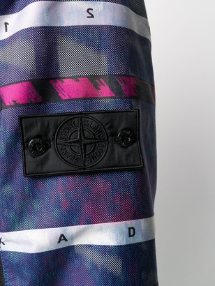 Stone Island Shadow Project Patterned Logo Patch Coat