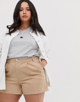 Thumbnail for your product : ASOS Curve DESIGN Curve chino short in stone