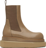Thumbnail for your product : Rick Owens Taupe Beatle Turbo Cyclops Chelsea Boots