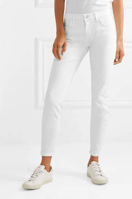 Current/Elliott The Stiletto Mid-rise Skinny Jeans - White