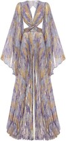 Thumbnail for your product : Raisa Vanessa The Lake House Watercolor Pleated Chiffon Jumpsuit